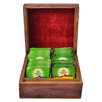 Organic India, BIO Executive Deluxe Wooden Gift Box / Εξέχον ξύλινο κουτί δώρου