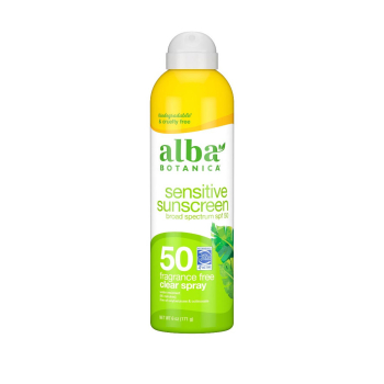 Alba Botanica Sensitive Sunscreen Spray Fragrance Free, SPF 50