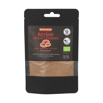 Musheez, BIO, Reishi Powder Dual Extract 20:1, 50g / Γανόδερμα Σκόνη Διπλής Απόσταξης 20:1, 50γρ