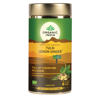 Tulsi Lemon Ginger Loose Leaf Tea By Organic India | Herbalista