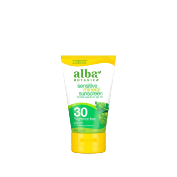 Alba Botanica Sensitive Mineral Sunscreen Lotion Fragrance Free, SPF 30