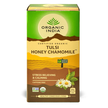 Organic India | Tulsi Honey Chamomile Tea | Caffeine-Free