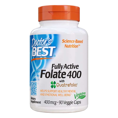 Doctor's Best, Fully Active Folate 400 with Quatrefolic | Herbalista