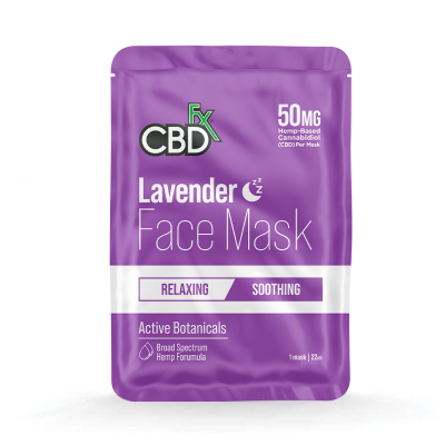 CBDfx, Hemp Face Mask Lavender Night, 50mg | Herbalista