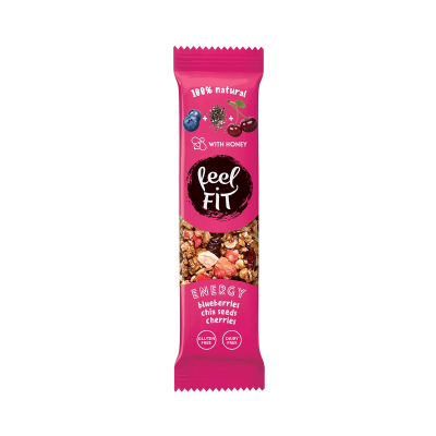 Feel FIT RAW SEEDS ENERGY, Blueberries, Chia Seeds & Cherries with Honey, 35g