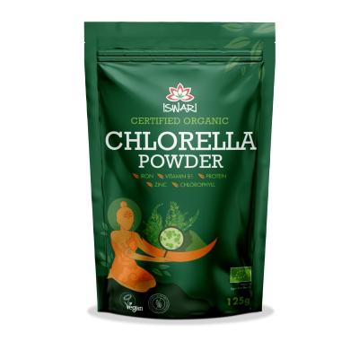 Iswari, BIO Chlorella Powder, Gluten Free, 125g / Χλωρέλλα σε σκόνη, 125γρ.
