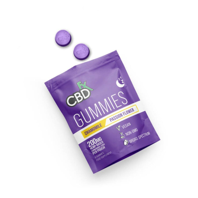 CBDfx, Gummies for Sleep, Chamomile & Passion Flower, 8 piece Pouch, 200mg